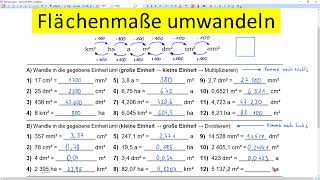 Flächenmaße umwandeln [upl. by Idihc]