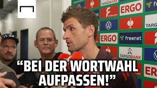 Müller unterbricht Reporter bei Frage zu Leon Goretzka  FC Bayern [upl. by Glover887]