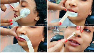 full face wax for Brazilian waxhow to remove facial hair [upl. by Ecreip]