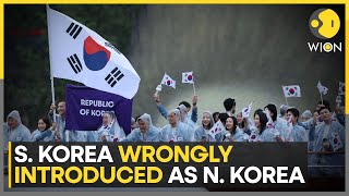 Paris Olympics 2024 South Korea wrongly introduced as North Korea  WION [upl. by Notsur914]