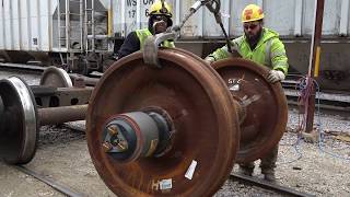 TRRS 504 Railcar Wheel Replacement [upl. by Halyk]