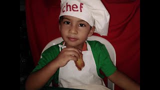 DIY DELANTAL Y GORRO DE CHEF PARA NIÑO DE 3 A 5 AÑOS A MANOSIN MAQUINA DE COSER [upl. by Namqul]