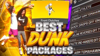 the BEST DUNK PACKAGES for EVERY BUILD in NBA 2K21 • BEST SLASHER ANIMATIONS in NBA 2K21 [upl. by Elleirda337]