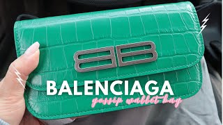 BALENCIAGA BAG UNBOXING ♡ gossip wallet on chain what fits why shes going back [upl. by Chantalle431]