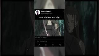 Madara death 💀 shorts naruto anime [upl. by Aicenra556]