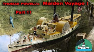 PADDLE WHEELER Steamboat Thomas Powell 11 Maiden Voyage Hudson River Live steam Walking Beam model [upl. by Massarelli969]