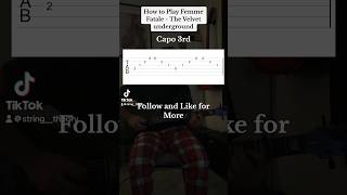 How to play Femme Fatale  The Velvet Underground amp Nico on Guitar guitar shorts tabs playalong [upl. by Nivrac]