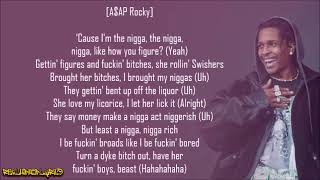 ASAP Rocky  Fuckin Problems ft Drake 2 Chainz amp Kendrick Lamar Lyrics [upl. by Eirrehs]