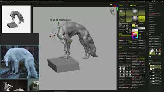 borzoi zbrush speed sculpting [upl. by Mayeda953]