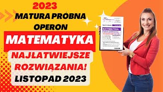 Matura próbna Operon grudzień 2023 Poziom Podstawowy  Sprawdź się [upl. by Sihunn]