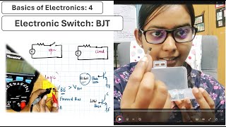 4 Electronic switch with BC547 BJT  Basics of Electronics tamil TNrise [upl. by Semaj]