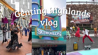 Genting Highlands vlog 🚡 visiting Genting Skyworlds Theme Park [upl. by Aierbma]