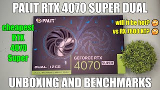 Palit RTX 4070 Super Dual Unboxing and Benchmarks 12 Games and Thermals [upl. by Ahsatam]