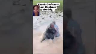 Pastor baptizing church member gone wrong 😂😂 memes creator memescre [upl. by Alikam556]