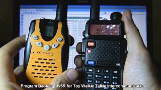 Baofeng UV5R amp Toy Walkie Talkie Intercommunication [upl. by Annaig]