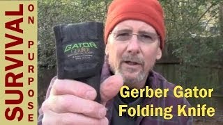 Gerber Gator Folding Knife Review [upl. by Nylek]