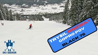 Ski Resort POV  Skistar TRYSIL NORWAY Black Diamond Run 76 [upl. by Hafler901]