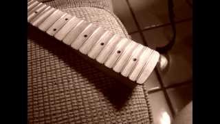 Scalloping my fretboard on My Carvin Bolt [upl. by Nirret]