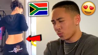 Tyla doing Umlando Dance Challenge 😍🇿🇦 AMERICAN REACTION South African Amapiano Dance 🇿🇦😍 [upl. by Grassi]