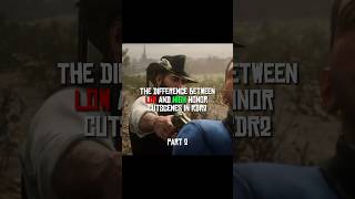 The Difference Between High And Low Honor Cutscenes In RDR2  shorts rdr2 arthurmorgan [upl. by Oiratno]