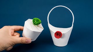 DIY Gift Box  How to make a Gift Box from Paper Cup  Paper Cup Craft Easy [upl. by Broida]