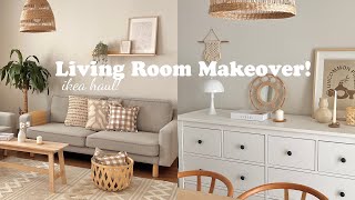 living room makeover 🛋 korean amp scandish  ikea haul 📦 [upl. by Nelrsa487]