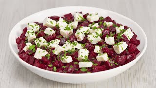 Just 2Ingredients Salad – BEET amp FETA in Lemon Garlic Dressing Recipe by Always Yummy [upl. by Aidas]