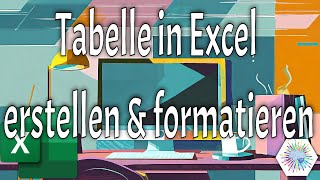 Tabelle einfügen und formatieren für Kassenbuch Haushaltsbuch etc in Excel [upl. by Annairam]