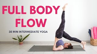 35 min Full Body Yoga Flow For Strength Balance amp Flexibility  Intermediate Vinyasa Yoga Flow [upl. by Mellitz927]