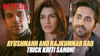 Ayushmann and Rajkumar Rao Try To Fool Kriti Sanon BareillyKiBarfi [upl. by Notsej]