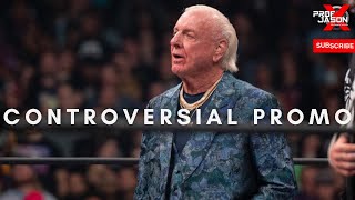 RIC FLAIR Sparks Outrage with Controversial Promo on AEW Rampage Fan Backlash Explodes [upl. by Nancey]