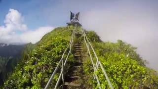 Illegal Haiku Stairs quotStairway to Heavenquot  Oahu Hawaii [upl. by Hayilaa]