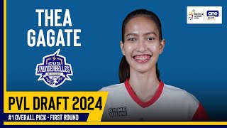 Thea Gagate as the FIRST pick overall  2024 PVL Rookie Draft Night [upl. by Clifton]