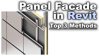 3 Types of Panel Facade in Revit Tutorial [upl. by Leeban]