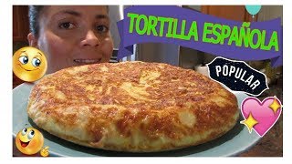 TORTILLA ESPAÑOLA 💖 con jamon FACIL y RAPIDA 🌟 [upl. by Berhley]