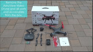 Vivitar AeroView Video Drone DRC446 Unboxing and Assembly Tutorial [upl. by Thorma]