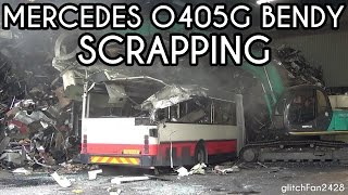 Scrapping a SMRT Bendy Bus  Mercedes Benz O405G [upl. by Retnuh]