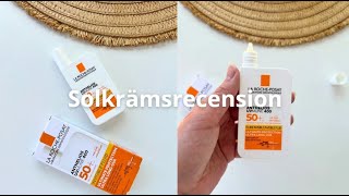 Solskyddstest Recension av La RochePosay Anthelios UVmune Ultra Light Cream SPF50 [upl. by Eissert]