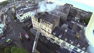 Roof fire Alexandra Hotel Llandudno May 26th 2013 [upl. by Rosabelle]