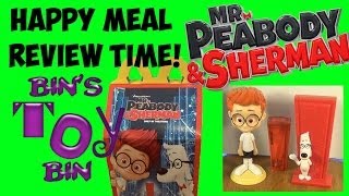 Mr Peabody amp Sherman 2014 Happy Meal Toy Review  Shout Outs by Bins Toy Bin [upl. by Eaneg570]