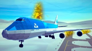 Realistic Fictional Airplane Crashes and Emergency Landings 6  Besiege [upl. by Leirbaj]