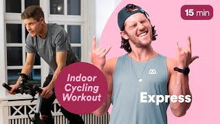 QUICK 15 MINUTE INDOOR CYCLING CLASS  INDOOR WORKOUT FOR BEGINNERS [upl. by Brett]