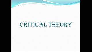 Introduction Of Critical Theory An Overview Explain in Urdu [upl. by Kirwin]