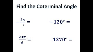 Find the Coterminal Angle [upl. by Liederman503]