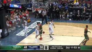 Villanova vs Miami Davon Reed steal amp layup [upl. by Riatsila916]