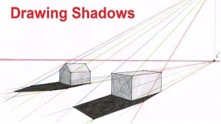 How To Draw Perspective Shadow  Drawing Shadows In Perspective [upl. by Nnaeerb260]