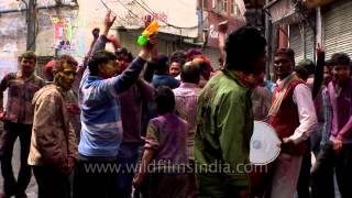 Dancing on Dhol beats Holi in Mussoorie [upl. by Suivatnom]