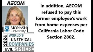 How to File CA Wage Claim Against AECOM NYSE ACM Run by Lara Poloni Marcus Keay toxicworkplace [upl. by Yendyc]