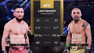 Merab Dvalishvili Vs Jose Aldo Full UFC Fight [upl. by Sumner777]