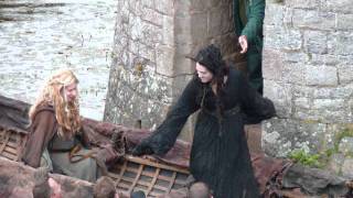 Merlin filming at Raglan Castle  Enter Morgana April 2011  Spoilers [upl. by Coleville]